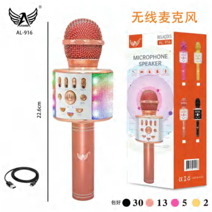 MICROFONE KALAOKE RGB ALTOMEX AL-916