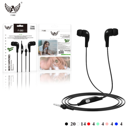 Fone de Ouvido F-060 com Microfone – Praticidade e Som de Qualidade