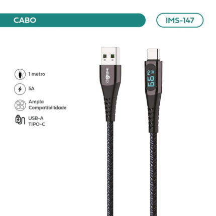 CABO COM CONECTOR USB PARA TYPE-C IMS-147