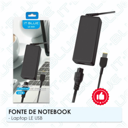 Fonte Carregador LE-9051 USB Tipo-C 20V 3.25A para Notebook – IT-Blue