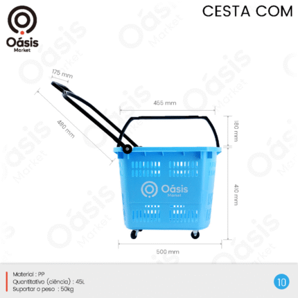 CESTA COM RODINHAS