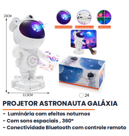 PROJETOR DE LED  ASTRONAUTA GALAXIA