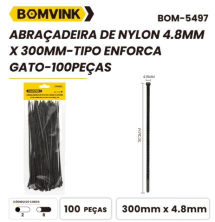Pacote De Abraçadeira De Nylon – BOM-5497