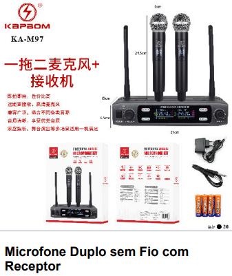 KA-M97 MICROFONE DUPLO