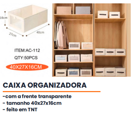 CAIXA ORGANIZADORA EM POLIPROPILENO – AC-112